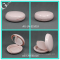 AG-LN-ES1018 Cosmetic Packaging Custom Round With Mirror Two-layer Irregular-Lid Compact Powder Container